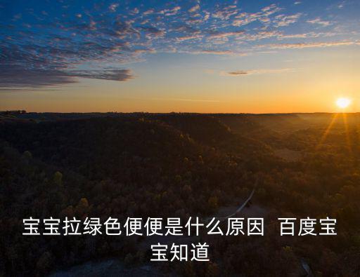 寶寶大便綠色怎么回事，寶寶拉綠色大便是怎么回事  百度寶寶知道
