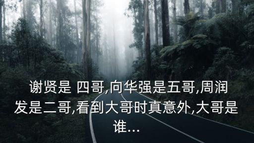  謝賢是 四哥,向華強(qiáng)是五哥,周潤(rùn)發(fā)是二哥,看到大哥時(shí)真意外,大哥是誰(shuí)...