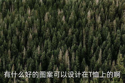 有什么好的圖案可以設計在T恤上的啊
