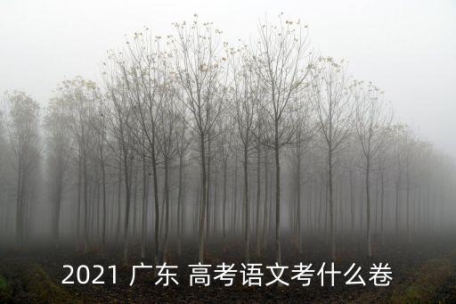 2021 廣東 高考語文考什么卷
