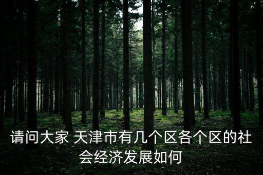 請問大家 天津市有幾個區各個區的社會經濟發展如何