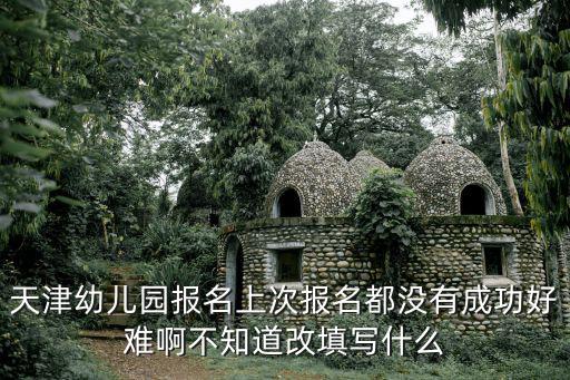 天津幼兒園報名上次報名都沒有成功好難啊不知道改填寫什么