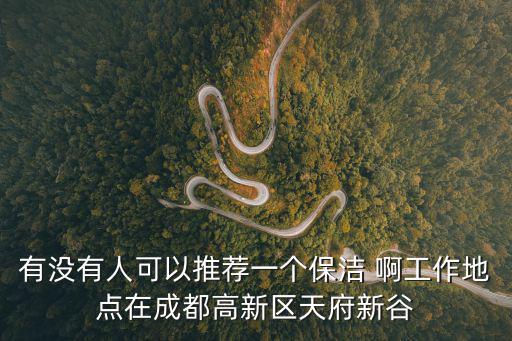 有沒有人可以推薦一個保潔 啊工作地點在成都高新區天府新谷