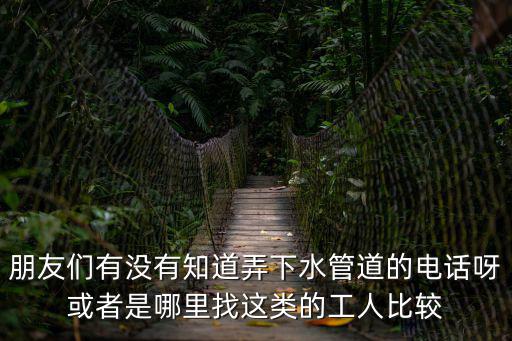 朋友們有沒有知道弄下水管道的電話呀或者是哪里找這類的工人比較