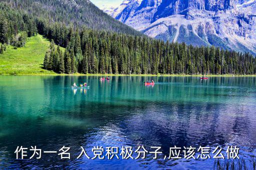 作為一名 入黨積極分子,應該怎么做