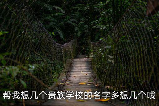 幫我想幾個貴族學校的名字多想幾個哦