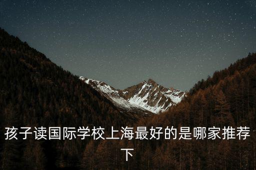 上海市國際學校排名榜，上海哪家國際學校好啊能夠讓孩子將來上世界名校的