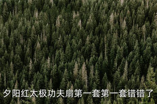 夕陽紅太極功夫扇第一套第一套錯錯了