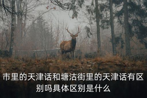 市里的天津話和塘沽街里的天津話有區別嗎具體區別是什么