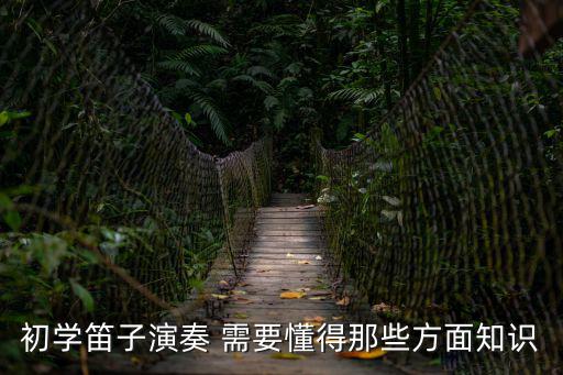 初學笛子演奏 需要懂得那些方面知識