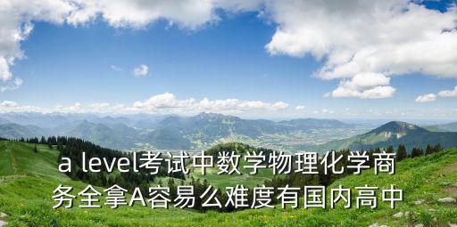 a level考試中數學物理化學商務全拿A容易么難度有國內高中