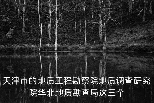天津市的地質工程勘察院地質調查研究院華北地質勘查局這三個