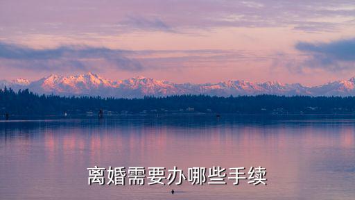 離婚需要辦哪些手續(xù)
