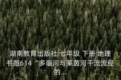 湖南教育出版社 七年級 下冊 地理書圖614“多瑙河與萊茵河干流流經(jīng)的...