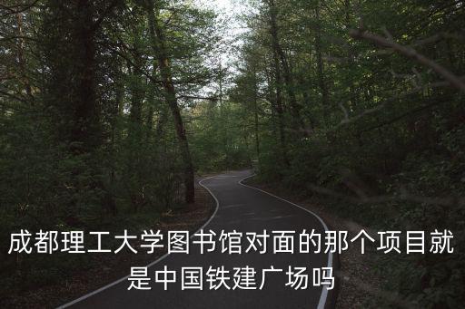 成都理工大學圖書館對面的那個項目就是中國鐵建廣場嗎