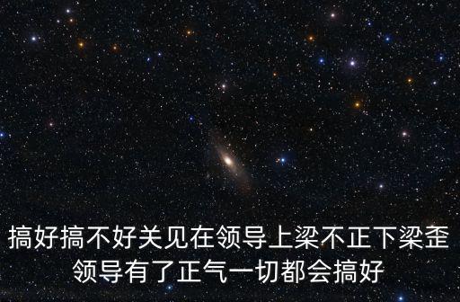 搞好搞不好關見在領導上梁不正下梁歪領導有了正氣一切都會搞好