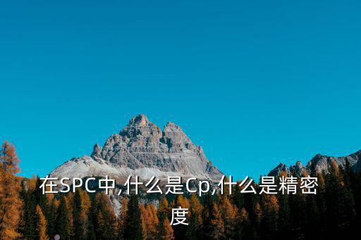 在SPC中,什么是Cp,什么是精密度