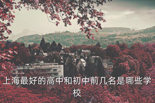 上海最好的高中和初中前幾名是哪些學校