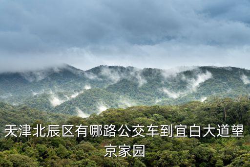 天津北辰區有哪路公交車到宜白大道望京家園