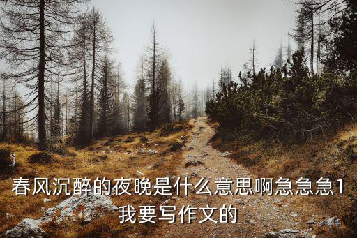 春風沉醉的夜晚是什么意思啊急急急1我要寫作文的