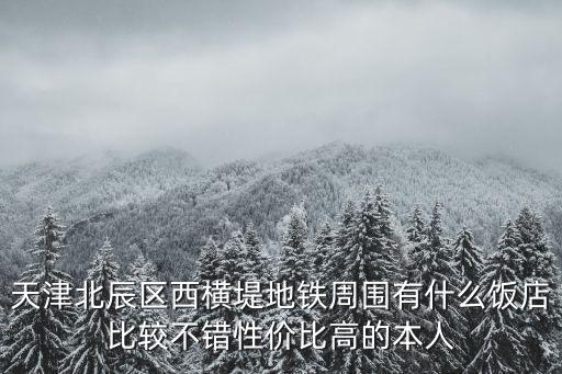 天津北辰區西橫堤地鐵周圍有什么飯店比較不錯性價比高的本人