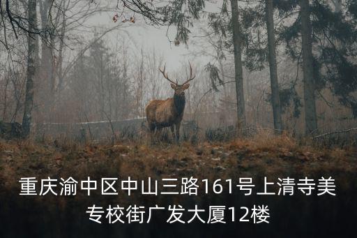 重慶渝中區中山三路161號上清寺美專校街廣發大廈12樓