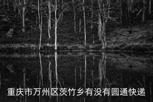 重慶市萬州區茨竹鄉有沒有圓通快遞