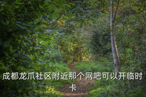 成都龍爪社區附近那個網吧可以開臨時卡