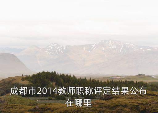 成都市2014教師職稱評定結果公布在哪里