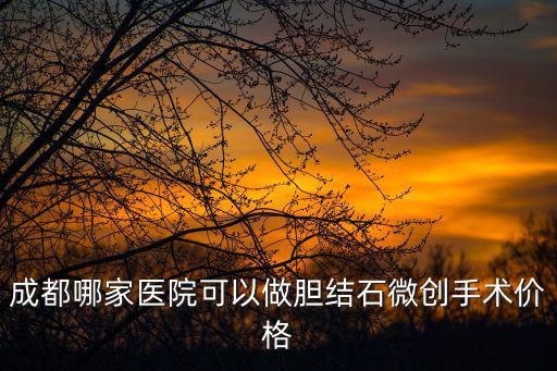 成都哪家醫院可以做膽結石微創手術價格