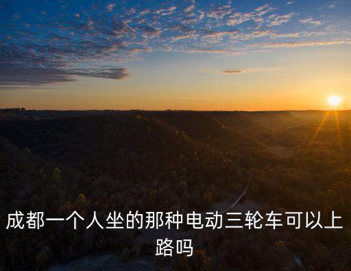 成都一個人坐的那種電動三輪車可以上路嗎