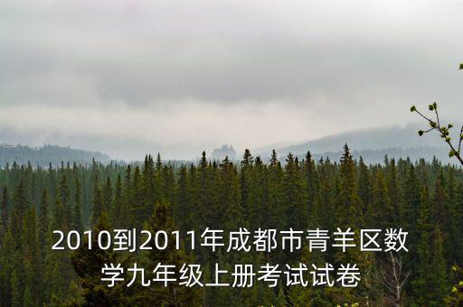 2010到2011年成都市青羊區(qū)數(shù)學(xué)九年級上冊考試試卷