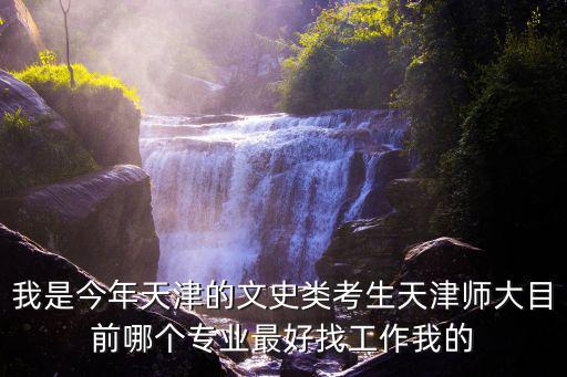我是今年天津的文史類考生天津師大目前哪個專業最好找工作我的