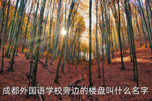 成都市春楠雅林房地產開發有限公司，成都外國語學校旁邊的樓盤叫什么名字