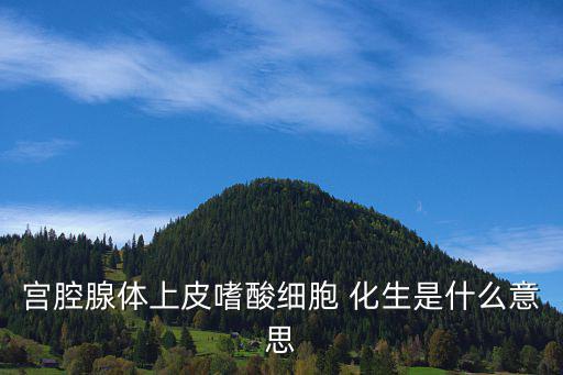 宮腔腺體上皮嗜酸細胞 化生是什么意思