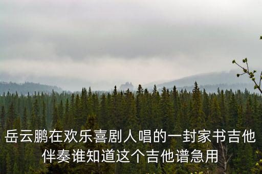 岳云鵬在歡樂喜劇人唱的一封家書吉他伴奏誰知道這個吉他譜急用