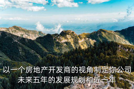 以一個房地產開發商的視角制定你公司未來五年的發展規劃和近一年