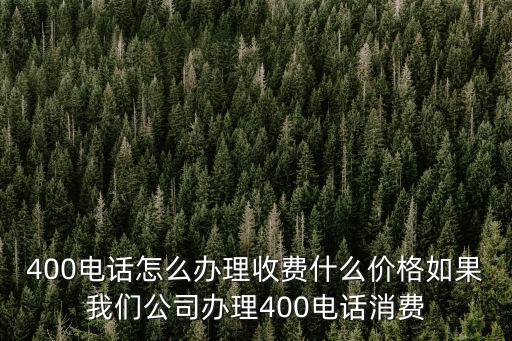 400電話怎么辦理收費什么價格如果我們公司辦理400電話消費