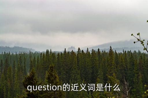question的近義詞是什么