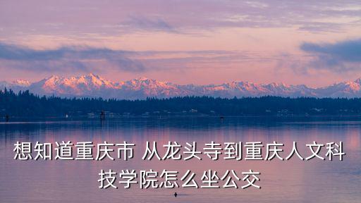 想知道重慶市 從龍頭寺到重慶人文科技學院怎么坐公交