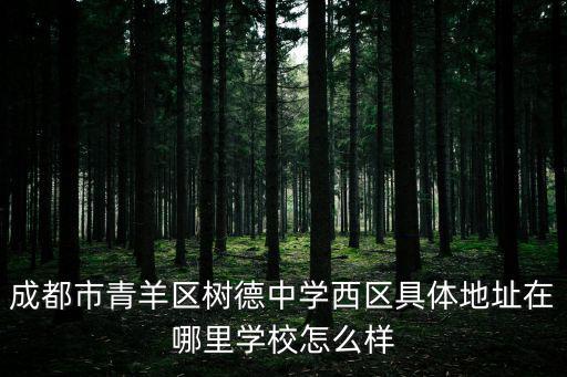 成都市青羊區(qū)樹德中學西區(qū)具體地址在哪里學校怎么樣
