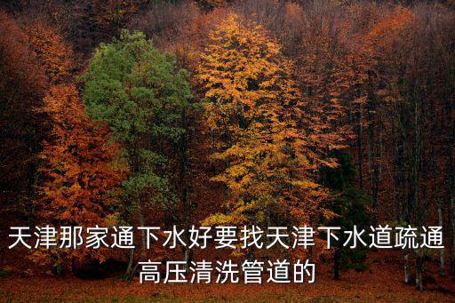 天津那家通下水好要找天津下水道疏通高壓清洗管道的