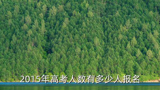 2015年高考人數(shù)有多少人報(bào)名