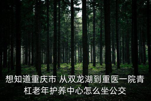 想知道重慶市 從雙龍湖到重醫一院青杠老年護養中心怎么坐公交