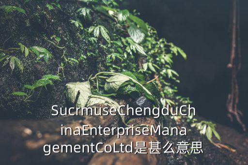SucrmuseChengduChinaEnterpriseManagementCoLtd是甚么意思