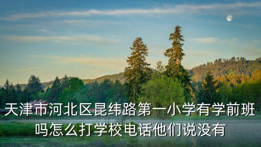 天津市河北區(qū)昆緯路第一小學(xué)有學(xué)前班嗎怎么打?qū)W校電話他們說沒有