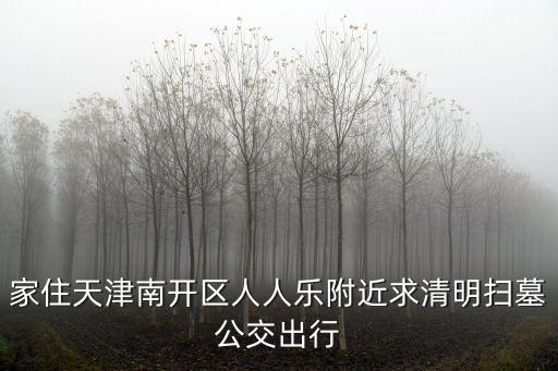 家住天津南開(kāi)區(qū)人人樂(lè)附近求清明掃墓公交出行