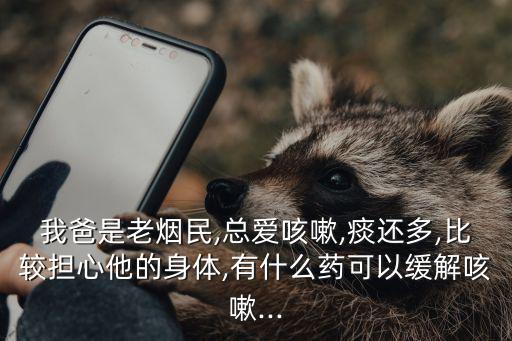 我爸是老煙民,總愛咳嗽,痰還多,比較擔心他的身體,有什么藥可以緩解咳嗽...
