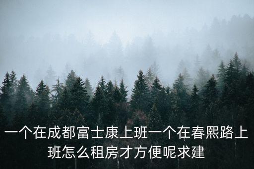一個(gè)在成都富士康上班一個(gè)在春熙路上班怎么租房才方便呢求建