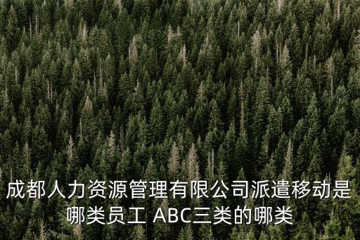 成都人力資源管理有限公司派遣移動是哪類員工 ABC三類的哪類